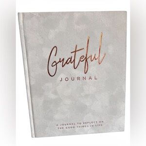 Gratitude Journal Cream Suede Hardcover NEW